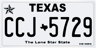 TX license plate CCJ5729
