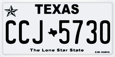 TX license plate CCJ5730