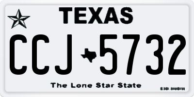 TX license plate CCJ5732