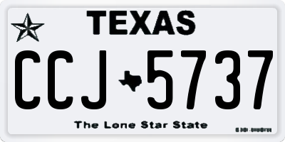TX license plate CCJ5737