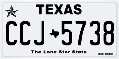 TX license plate CCJ5738