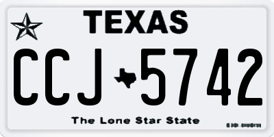 TX license plate CCJ5742