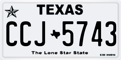 TX license plate CCJ5743