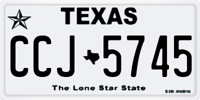 TX license plate CCJ5745