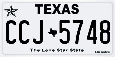 TX license plate CCJ5748