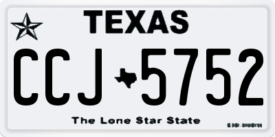 TX license plate CCJ5752