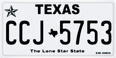 TX license plate CCJ5753