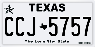 TX license plate CCJ5757