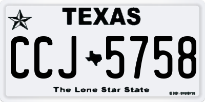 TX license plate CCJ5758