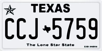 TX license plate CCJ5759