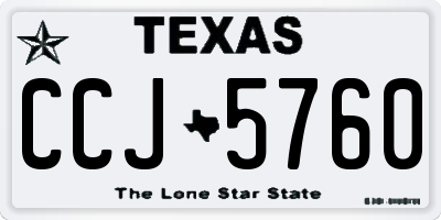 TX license plate CCJ5760