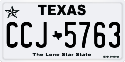 TX license plate CCJ5763