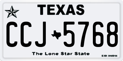 TX license plate CCJ5768