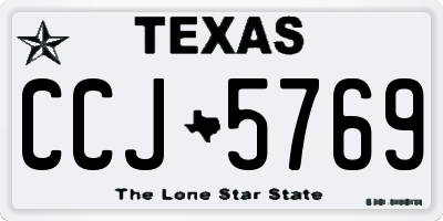 TX license plate CCJ5769
