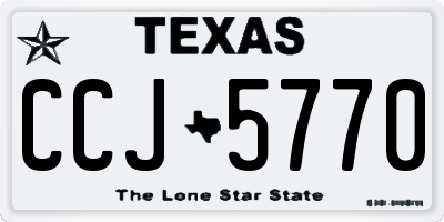 TX license plate CCJ5770