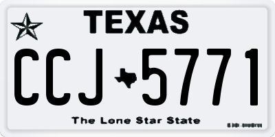 TX license plate CCJ5771