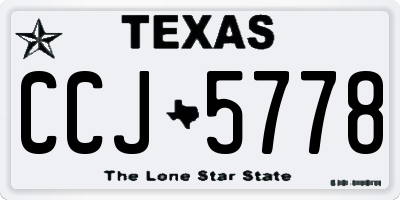 TX license plate CCJ5778