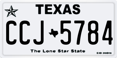TX license plate CCJ5784