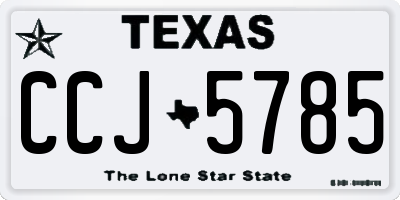 TX license plate CCJ5785