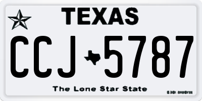 TX license plate CCJ5787