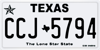 TX license plate CCJ5794