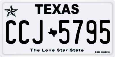 TX license plate CCJ5795