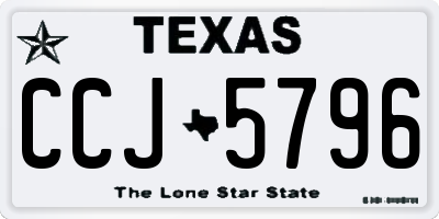 TX license plate CCJ5796