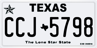 TX license plate CCJ5798