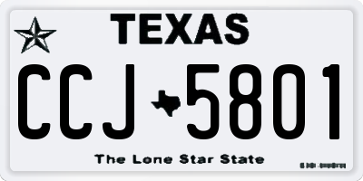 TX license plate CCJ5801
