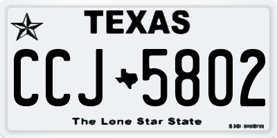 TX license plate CCJ5802