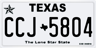 TX license plate CCJ5804
