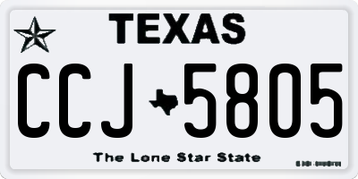 TX license plate CCJ5805
