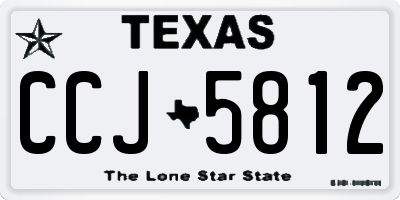 TX license plate CCJ5812