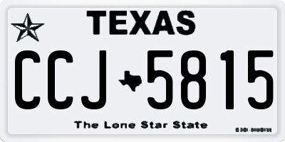 TX license plate CCJ5815