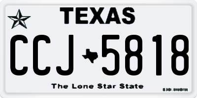 TX license plate CCJ5818