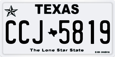 TX license plate CCJ5819