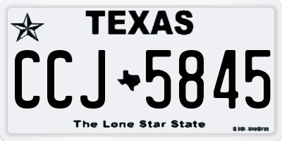 TX license plate CCJ5845