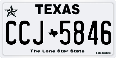 TX license plate CCJ5846