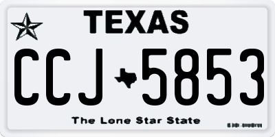 TX license plate CCJ5853