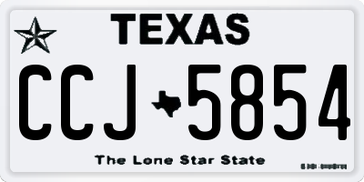 TX license plate CCJ5854