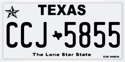 TX license plate CCJ5855