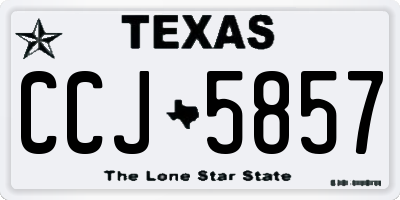 TX license plate CCJ5857