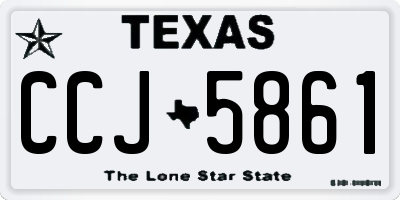 TX license plate CCJ5861