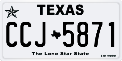 TX license plate CCJ5871