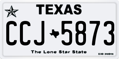 TX license plate CCJ5873