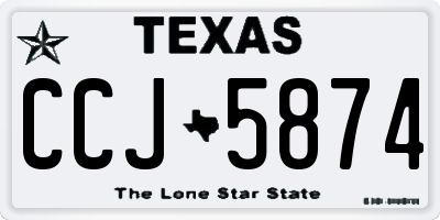 TX license plate CCJ5874