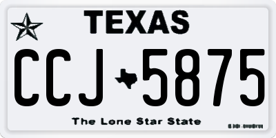 TX license plate CCJ5875