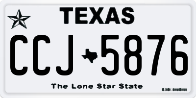 TX license plate CCJ5876
