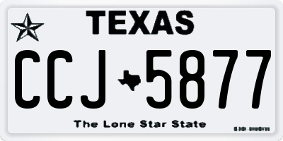 TX license plate CCJ5877
