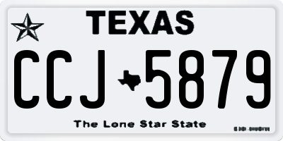TX license plate CCJ5879